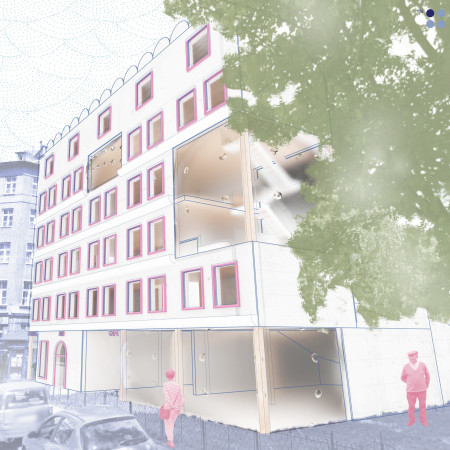Self-Cleaning Concrete Pavilion Featuring Pneumatic Social Spaces for Community Wellness