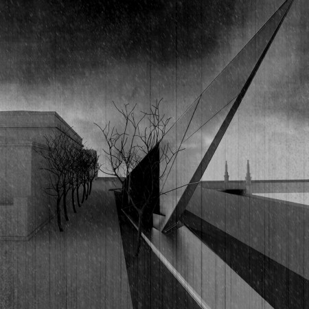 Reflective Glass Facade Merging Concrete Stability with Community Engagement