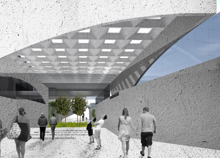 Undulating Roofs and Concrete Harmony in a Commemorative Space for Community Reflection