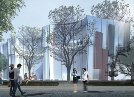 Healthcare facility utilizing polycarbonate panels and geothermal systems for a connection to nature  