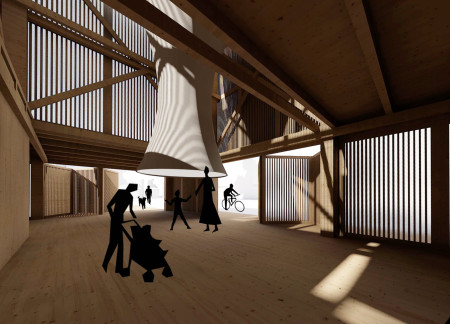 Chimney-Like Ventilation Systems Made From Polycarbonate and Timber Elevate Community Spaces