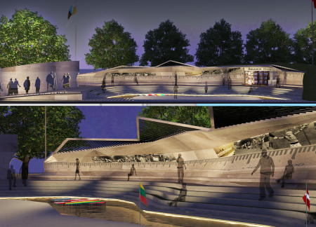 Living Green Roof and Geothermal Integration in a Reflective Memorial Space