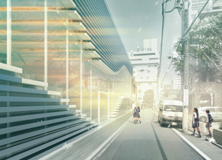 Curved Steel Roof and Transparent Facade Create a Community Hub with Natural Wood Elements