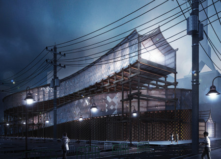 Charred Wooden Shingles and Photovoltaic Glass Create a Community Hub with Natural Light and Flexible Spaces