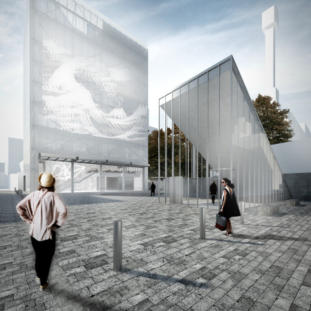 Translucent Glass Facades and Reinforced Concrete Form a Versatile Hub for Cultural Engagement