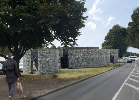 Interwoven Glass and Local Stone Create a Contemporary Space for Reflection and Remembrance