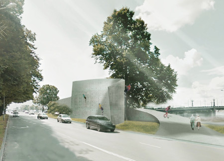 Charred Stone and Reinforced Concrete Memorial Embracing Native Landscapes for Reflection and Unity  