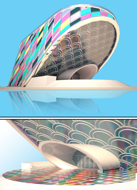 Curvilinear Facade of Translucent Polycarbonate That Celebrates Cultural Exchange in a Community Laboratory