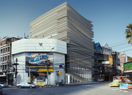 Charred Wooden Shingles and Glass Facades Create a Collaborative Space for Artistic Expression