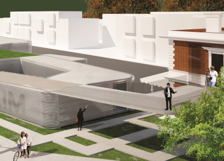 Media Mesh Facade with Transparent Walls Enhances Community Engagement in Sustainable Space  