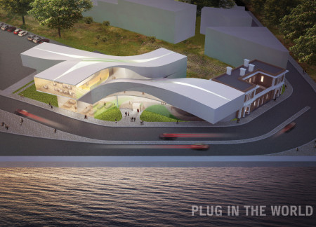 Undulating Roofs Crafted From Reinforced Concrete and Glazed Facades in a Community Cultural Hub  