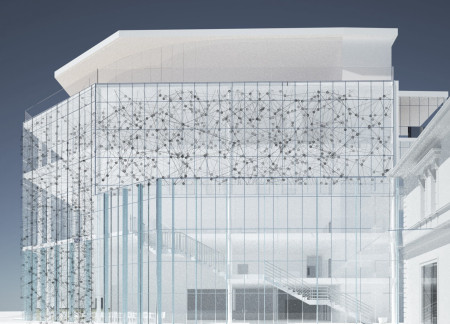 Charred Wooden Shingles and Glass Facade Define a Multifunctional Community Hub  