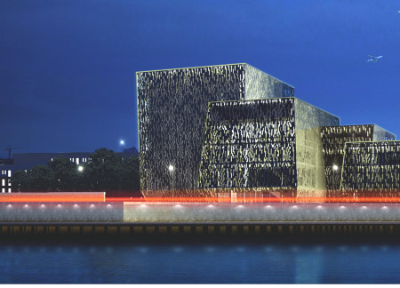 Glass Facade Interwoven with Eco-Friendly Timber Design for a Sustainable Cultural Space