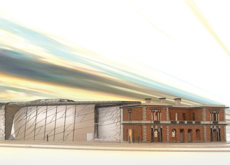 Solar-Integrated Glass and Brick Museum Emphasizing Community Engagement