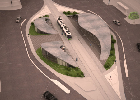 Fluid Concrete Form Integrated With Natural Light for a Community Space