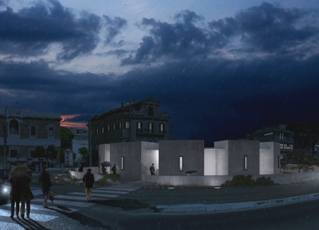 Concrete Megaliths Forming A Cultural Hub Within A Circular Layout