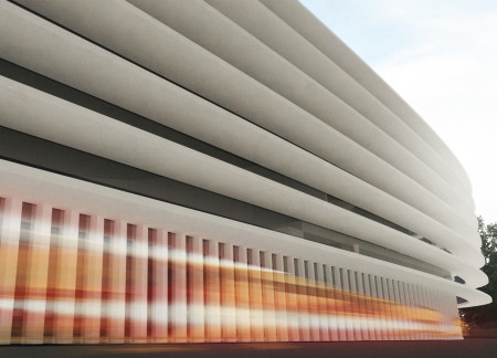 Curvilinear Museum Design Featuring Reinforced Concrete and Green Roof Integration