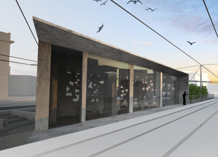 Fragmented Volumes of Concrete and Glass Blending Seamlessly With Natural Landscaping