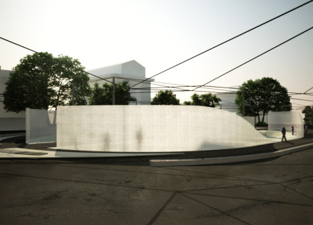 Air-Purifying Concrete Walls Integrated With Urban Greenery for a Multifunctional Public Space