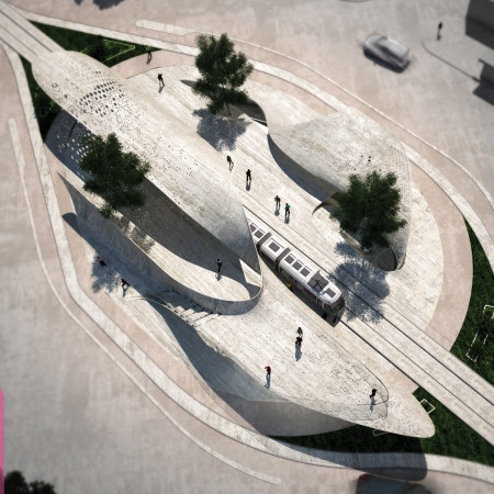 Perforated Concrete Shells Enhance Community Connectivity in Urban Transportation Hub