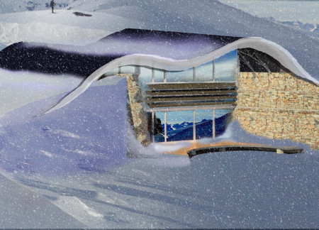 Gabion Walls and Geothermal Design in a Sustainable Mountain Refuge
