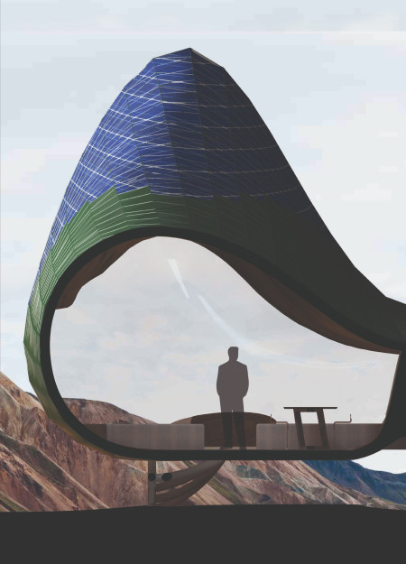 Helicoidal Titanium Shelter With Integrated Water Harvesting and Thermal Insulation  