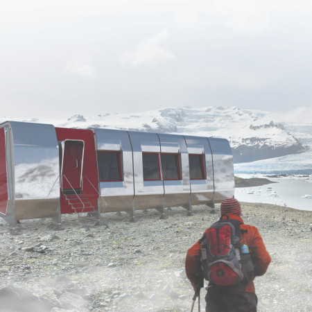 Cross-Laminated Timber Structure with Photovoltaic Panels in Iceland's Rugged Landscape