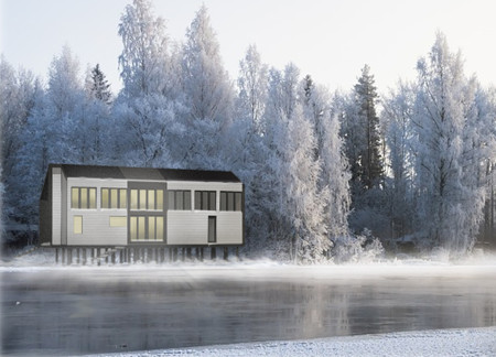 Sustainable Retreat Utilizing Cross-Laminated Timber and Charred Wood Shingles in the Finnish Wilderness