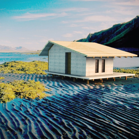 Elevated Shelter Featuring Rainwater Harvesting and Sustainable Timber Construction