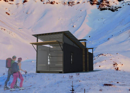 Repurposed Shipping Containers Enhanced with Solar Energy in a Sustainable Icelandic Retreat
