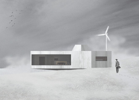 Hexagonal Retreat Crafted From Sustainable Timber With Integrated Wind Turbine