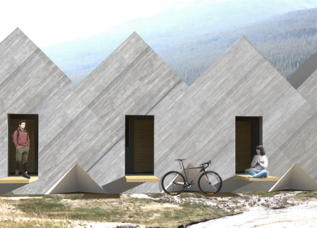 Geothermal Cabins with Caterpillar-Inspired Geometry and Concrete Durability in Icelandic Landscapes
