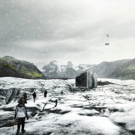 Telescope Cabin Crafted With Local Stone and Geothermal Energy Integration