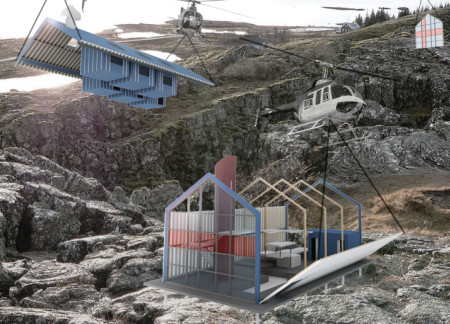 Floating Bunk Rooms Crafted From Sustainable Polycarbonate in a Geothermal Retreat    