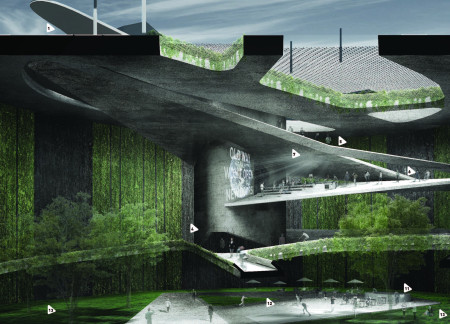 Reinforced Concrete and Green Roofs Unite for a Community-Centric Public Space