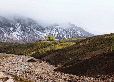 Charred Wooden Shingles and Cross-Laminated Timber Shelters for Remote Trekking Refuge