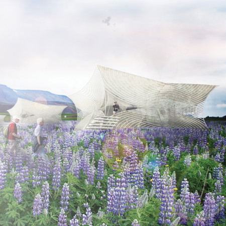 Geothermal Retreat With Composite Fiber Design Embracing Iceland's Terrain