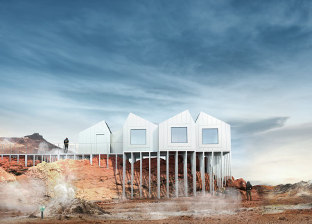 Elevated Living Spaces Crafted from Durable Aluminum and Expansive Glass in Icelandic Landscapes