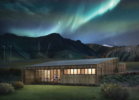 Charred Wooden Shingles and Cross-Laminated Timber Panels Create Sustainable Retreats in Icelandic Landscape