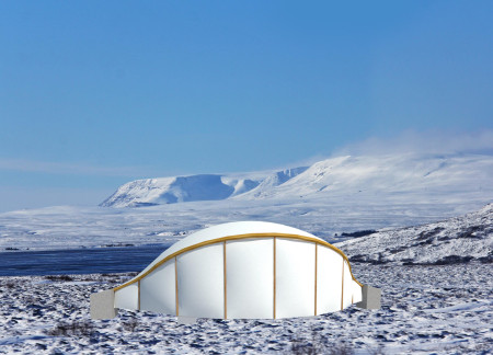 Aerodynamic Shelter Constructed With Kevlar Fabric and Engineered Timber For Remote Hiking Communities  