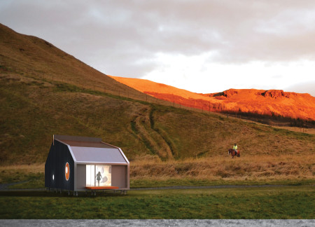 Charred Wooden Shingles and Corten Steel Blend in a Sustainable Icelandic Retreat