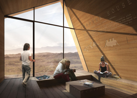Engraved Steel Cladding Meets Cross-Laminated Timber in a Cultural Retreat for Trekkers