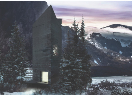 Textured Concrete and Rainwater Management in a Vertical Community Residence  
