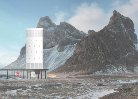 Cylindrical Structure Featuring Bamboo Cladding and Geothermal Energy for Outdoor Retreat