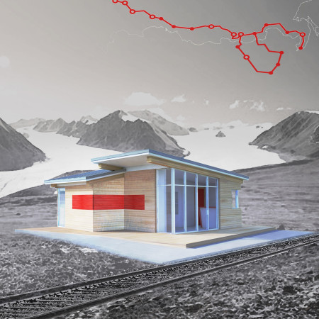 Charred Wooden Shingles and Expansive Glass Embrace in Sustainable Rest Areas Along the Trans-Siberian Railway