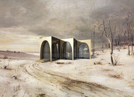 Charred Wooden Shingles and Modular Spaces Along The Trans-Siberian Railway
