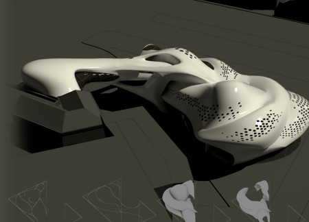 Interconnecting Organic Curvatures with Composite Materials in a Community Hub  