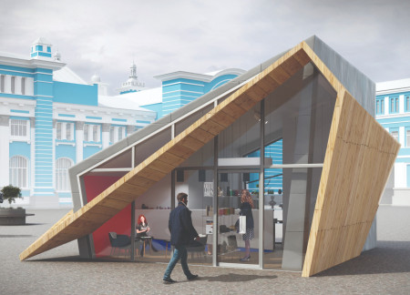 Titanized Zinc Facade and Larch Interiors Create a Thoughtful Transit Hub Along the Trans-Siberian Railway