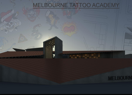 Corten Steel Facades and Angular Forms Create A Dynamic Tattoo Community Space