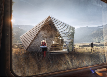 Cultural Center Embracing Local Stone and Cross-Laminated Timber in a Dynamic Landscape